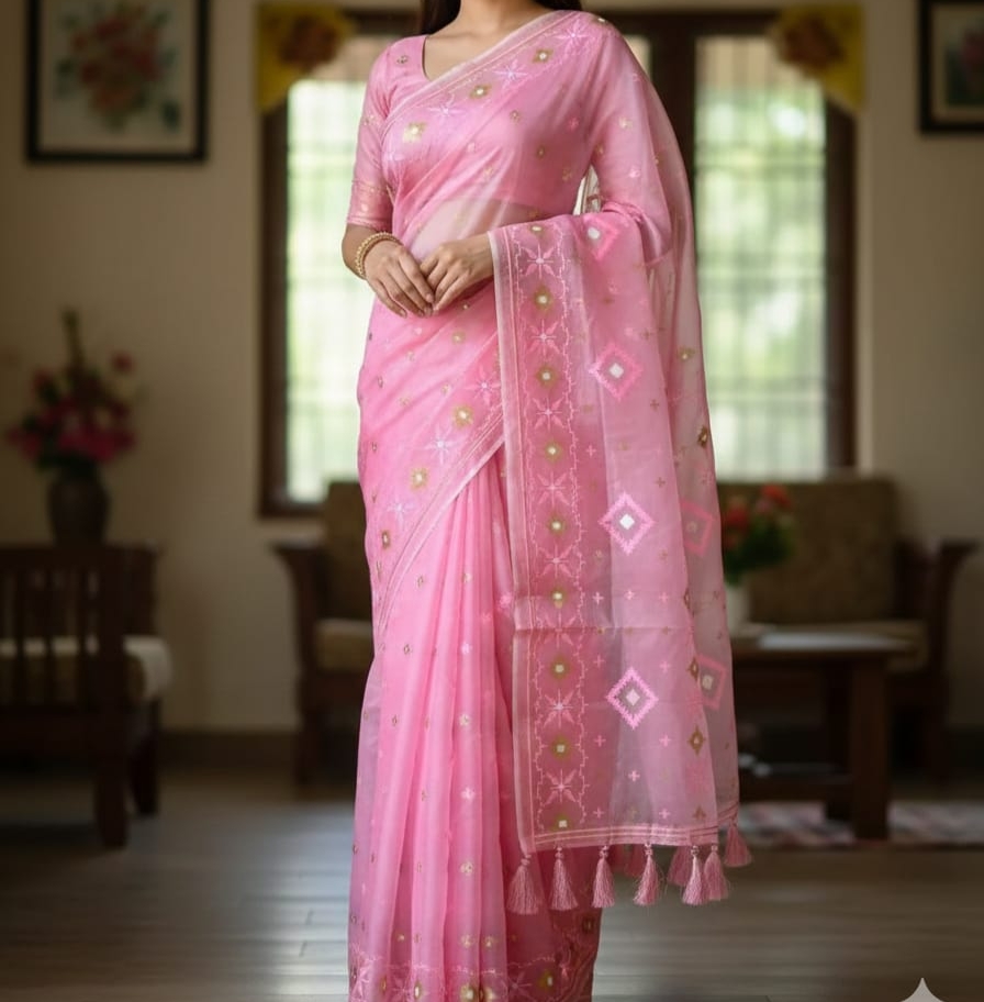 Jamdani print sharee